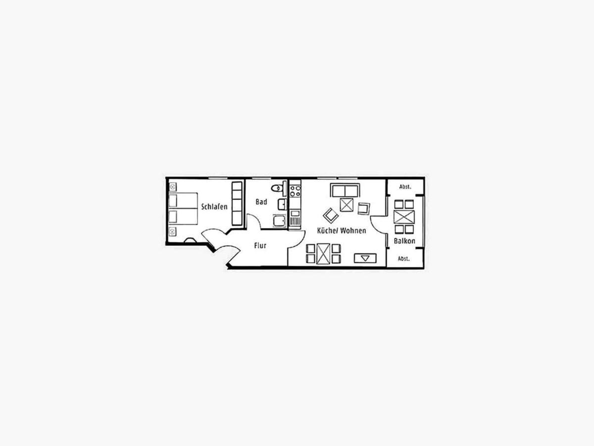 Komfort Appartement mit 1 Schlafzimmer und Balkon im Dachgeschoss 024 Ostseebad Ostseebad Binz Exterior foto
